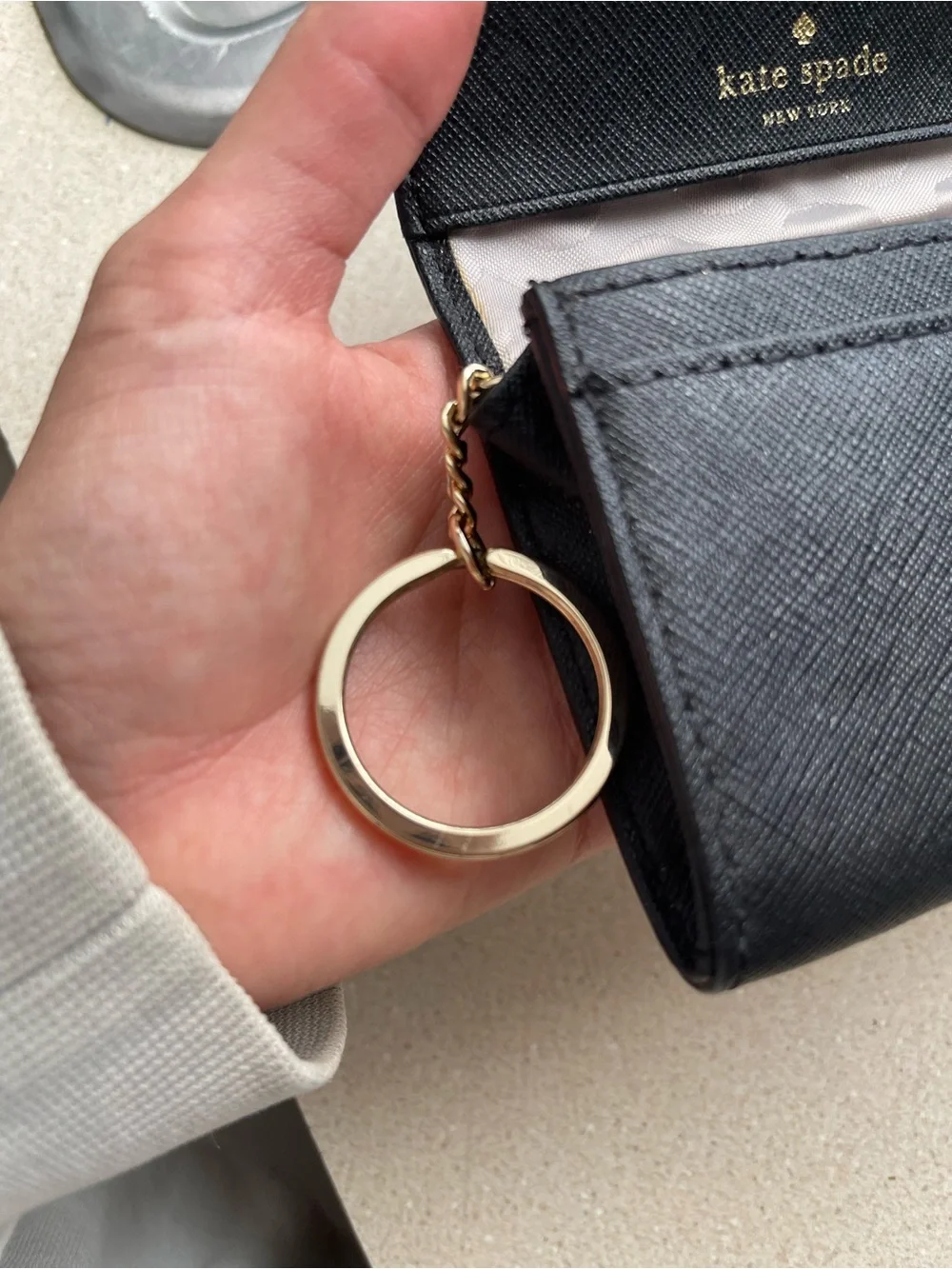 kate spade New York ♠️ Street Darla Black coin purse Wallet with Gold Logo